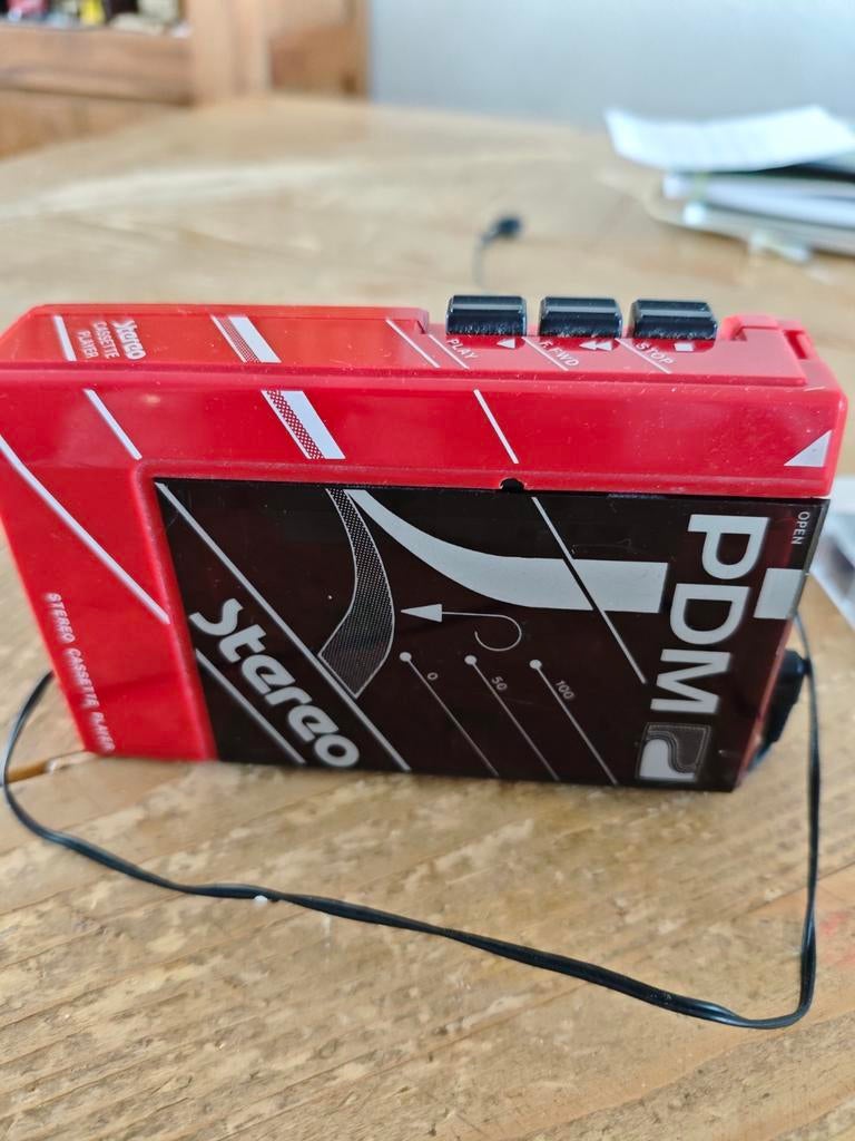 Rode PDM2 Stereo Cassette Speler Walkman VINTAGE UNIEK, Ophalen of Verzenden