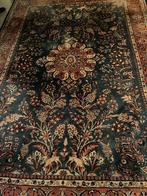 Perzisch Ghom tapijt, handgeknoopt, 200x300cm, Huis en Inrichting, Stoffering | Tapijten en Kleden, Gebruikt, Blauw, Ophalen of Verzenden