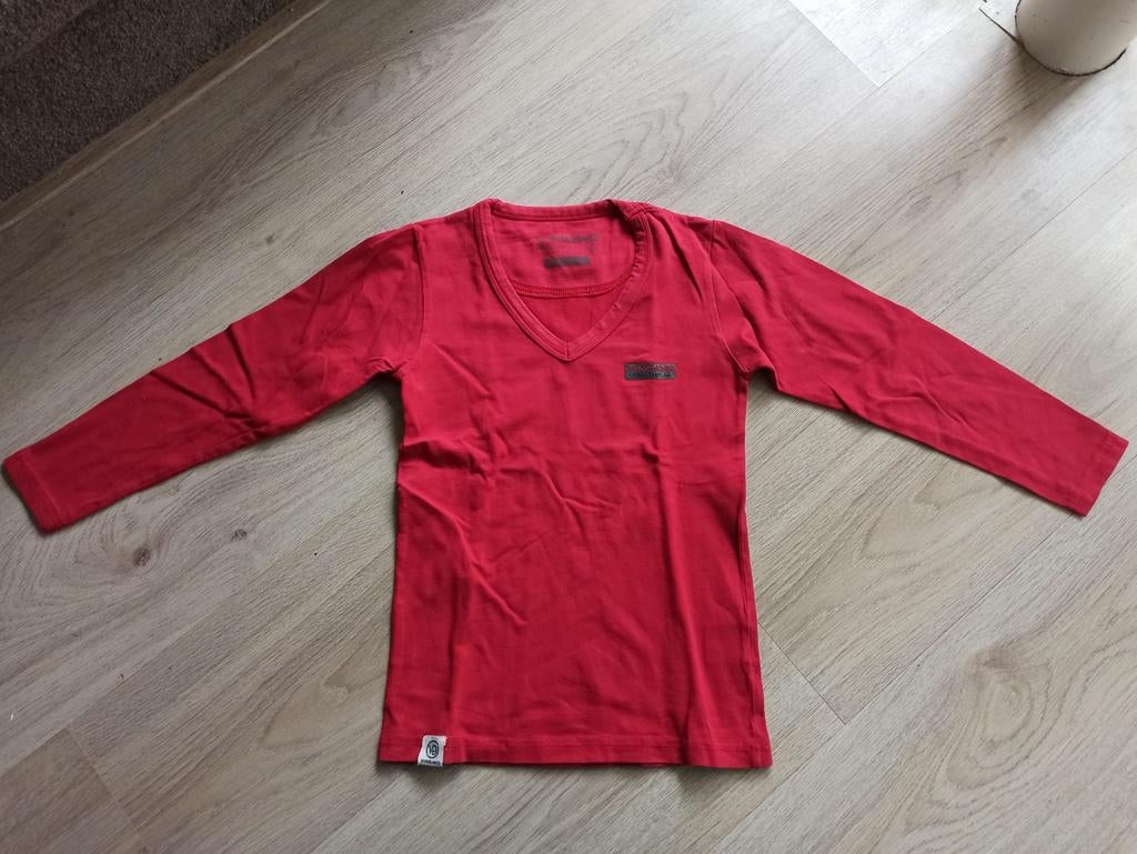 Vingino rood shirt met lange mouwen - Maat 110 116, Kinderen en Baby's, Kinderkleding | Maat 116, Gebruikt, Ophalen of Verzenden