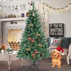 Kunstkerstboom, 210 cm, Groen, Sneeuweffect & Denneappels, Ophalen of Verzenden, Nieuw