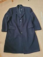 Heren lange wollen jas made in England - Maat XL 58, Kleding | Heren, Onbekend, Blauw, Maat 56/58 (XL), Ophalen of Verzenden