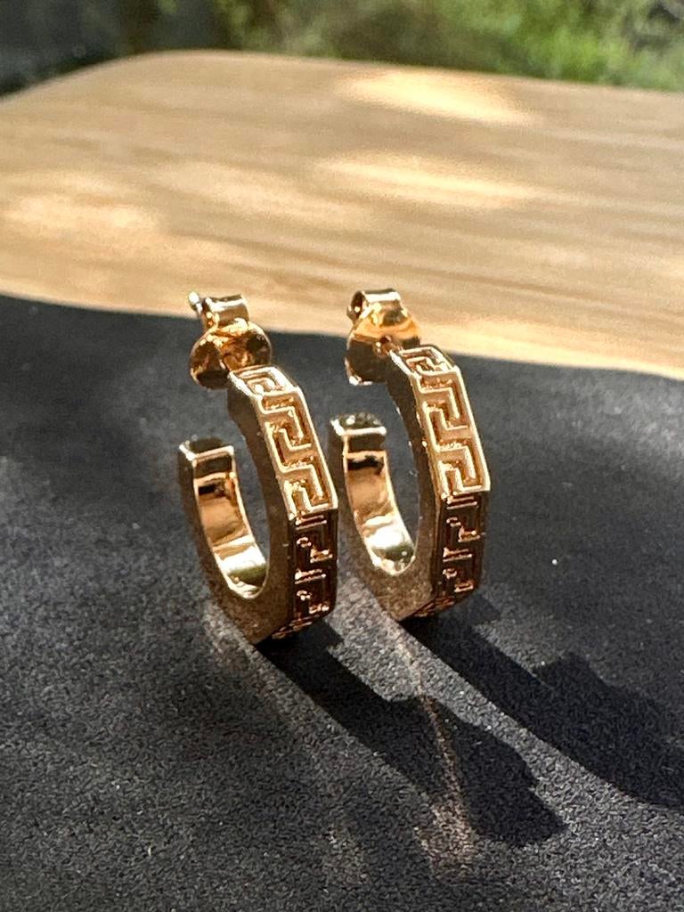 Nieuwe Versace oorbellen, Ophalen of Verzenden, Nieuw, Goud, Overige materialen