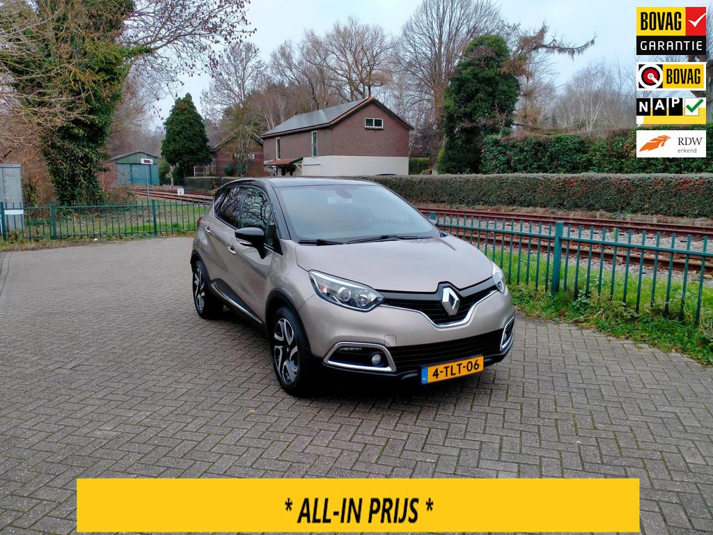 Renault Captur 0.9 TCe Dynamique Airco navi trekhaak ALLINPR, Auto's, Voorwielaandrijving, Stof, Gebruikt, Zwart