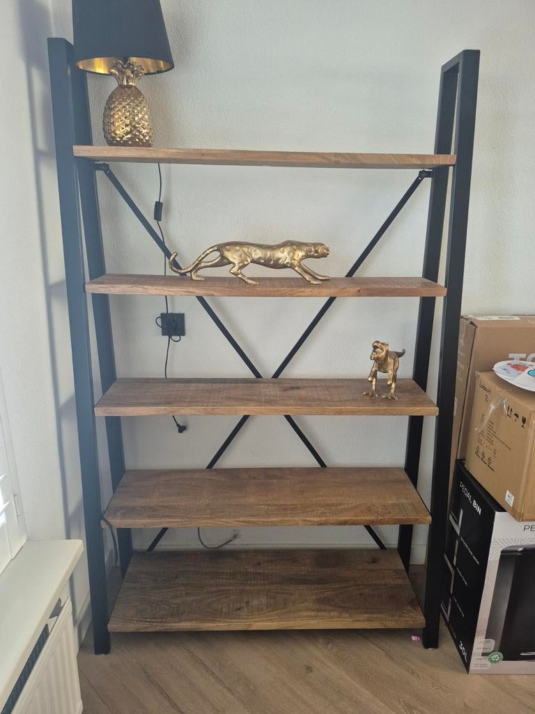 Stellingkast hout, Huis en Inrichting, Kasten | Stellingkasten, Ophalen, Zo goed als nieuw