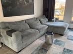 Grote blauw/grijze hoekbank met chaise longue, Ophalen, Gebruikt, Stof, Modern lounge