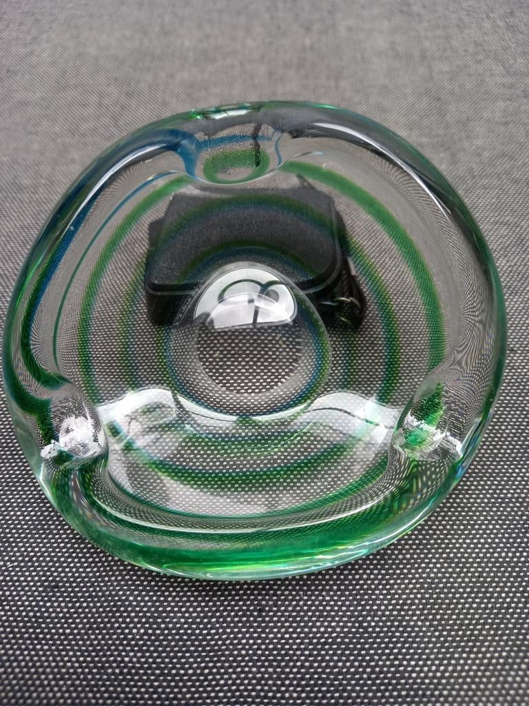 Vintage glazen asbak van Max Verboeket, 50er jaren., Verzamelen, Rookartikelen, Aanstekers en Luciferdoosjes, Ophalen of Verzenden