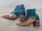Papucei sandalen/enkellaarsjes turquoise/cognac mt 39, Kleding | Dames, Schoenen, Overige kleuren, Lage of Enkellaarzen, Ophalen of Verzenden