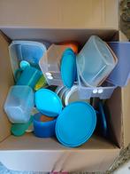 Doos vol plastic bakjes met deksel, inclusief Tupperware, Ophalen, Gebruikt, Groen, Bak of Kom