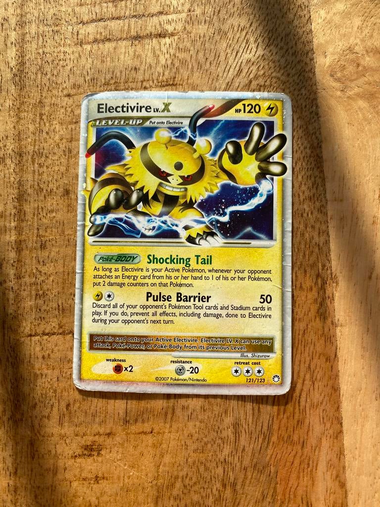 Pokemon kaart Electivire LV.X, Ophalen of Verzenden, Gebruikt, Losse kaart, Foil