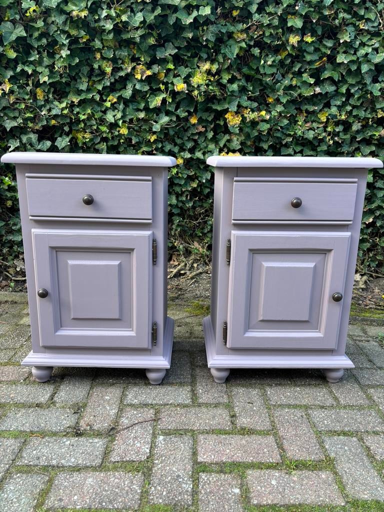 Set nachtkastjes 2, Huis en Inrichting, Slaapkamer | Nachtkastjes, Ophalen, Zo goed als nieuw, Minder dan 45 cm, Minder dan 55 cm