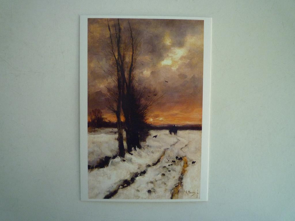 Art unlimited kaart sneeuwlandschap bij ondergaande zon, Ophalen of Verzenden, 1980 tot heden, Overige thema's