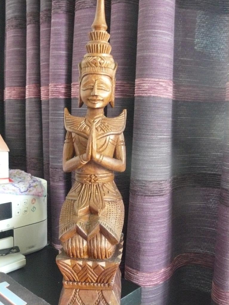 Thai Theppahom   hand carved, Ophalen of Verzenden, Zo goed als nieuw, Hout, Oosters