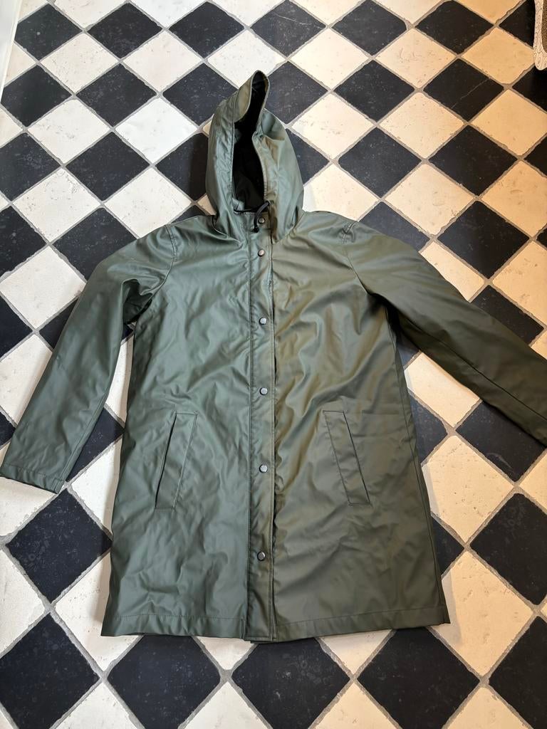 Only regenjas maat S, met bont gevoerd, Ophalen of Verzenden, Gedragen, Maat 36 (S), Groen