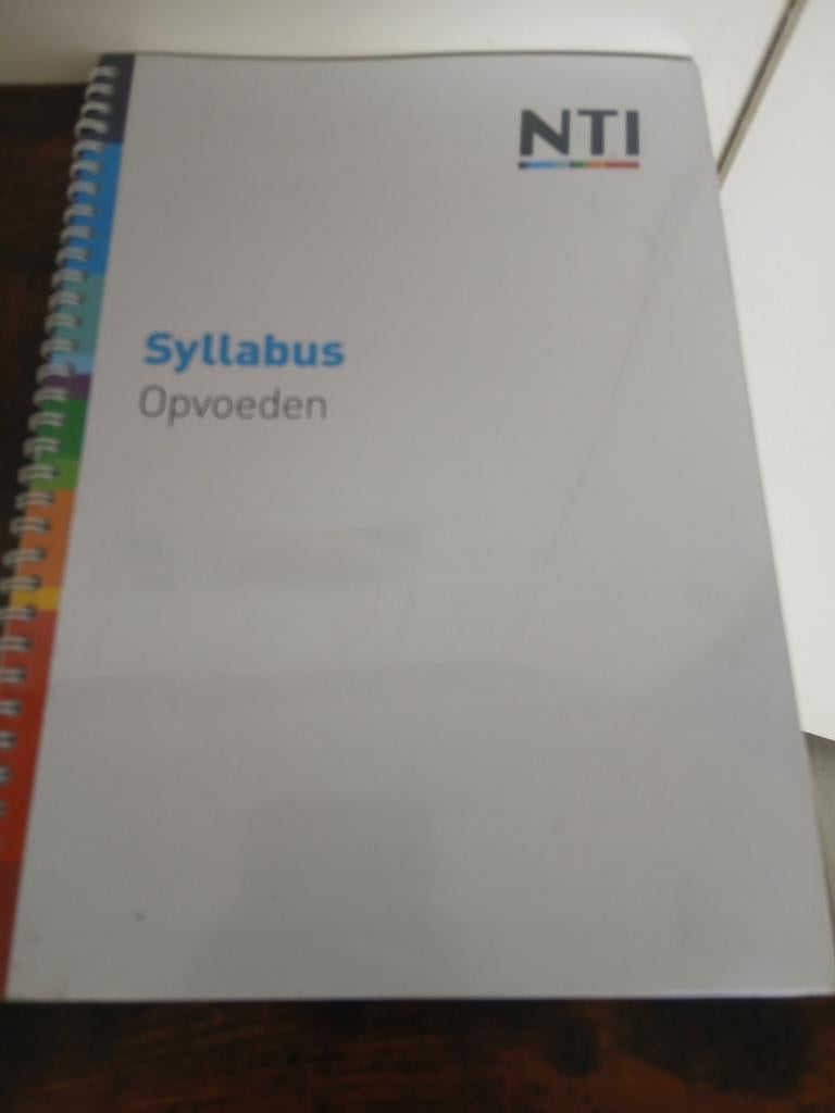 Sylllabus opvoeden, Niet van toepassing, Ophalen of Verzenden, Beta, Onbekend