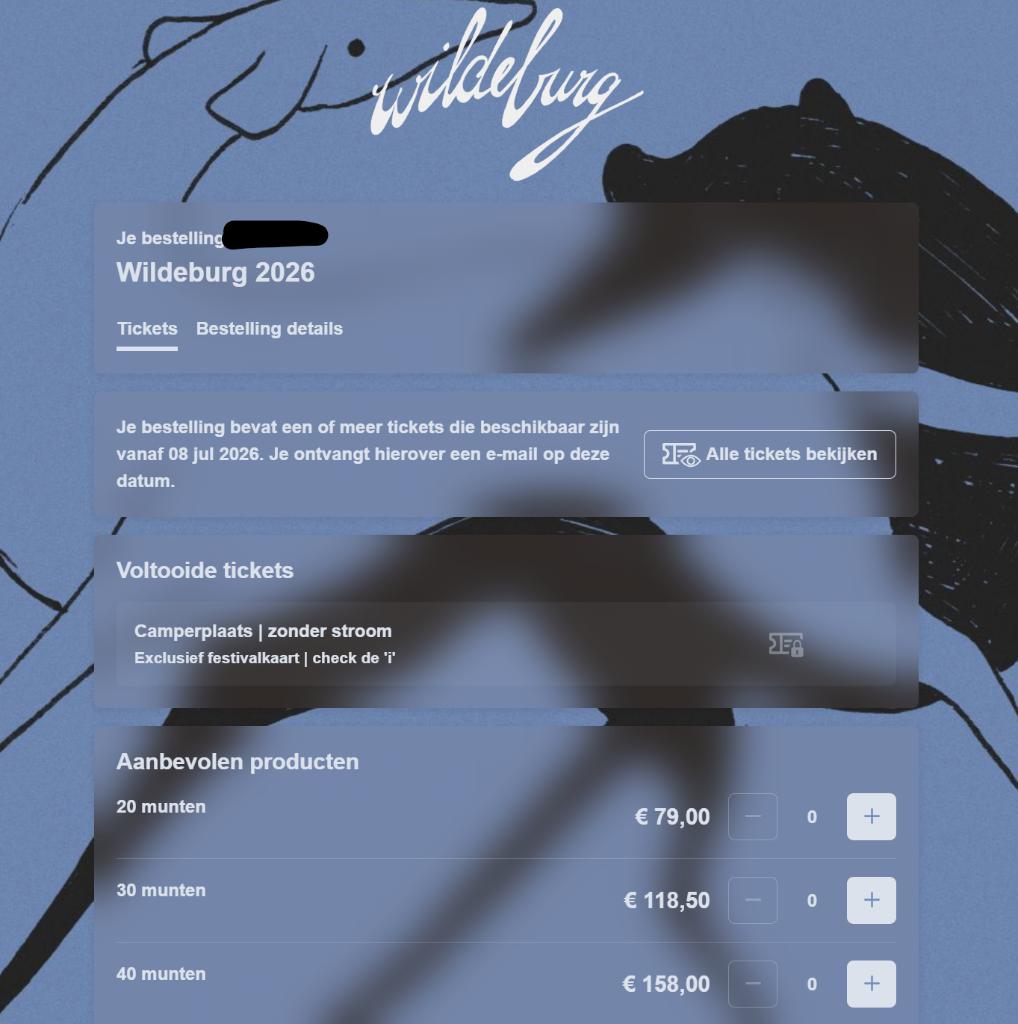 1 Camper Ticket Wildeburg Festival 2026, Tickets en Kaartjes, Eén persoon