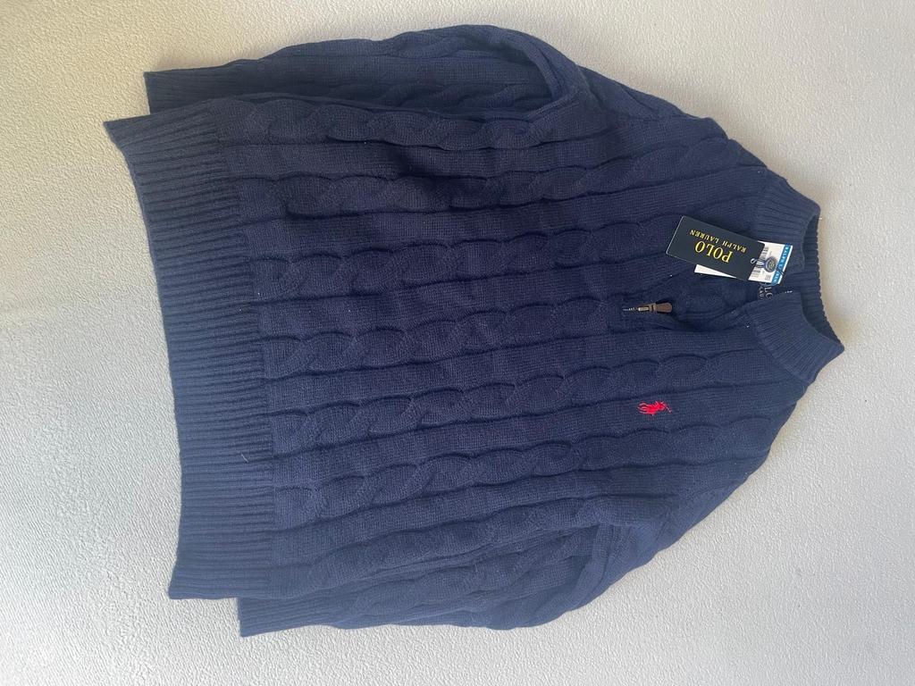 Polo Ralph Lauren Kabelgebreide Trui - Nieuw met label, Ophalen of Verzenden, Nieuw, Maat 48/50 (M), Blauw