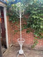 Witte staande kapstok met paraplubak, Ophalen, Gebruikt, Metaal, Staande kapstok
