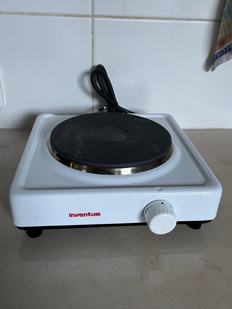 Elektrische kookplaat Inventum 1 pits, Witgoed en Apparatuur, Kookplaten, 3 kookzones of minder, Ophalen of Verzenden, Zo goed als nieuw