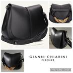 Gianni Chiarini schoudertas, Sieraden, Tassen en Uiterlijk, Ophalen of Verzenden, Zo goed als nieuw, Zwart, Leer