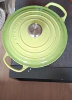 Le Creuset Braadpan - Groen Gietijzer 5.3L, Huis en Inrichting, Keuken | Potten en Pannen, Ophalen, Gietijzer, Koekenpan of Braadpan