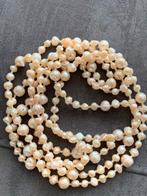 Lange parelketting - Zoetwaterparels, Sieraden, Tassen en Uiterlijk, Kettingen, Overige materialen, Beige, Nieuw, Ophalen of Verzenden