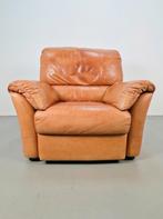 fauteuil Natuzzi design loungechair kalfs leer Italië cognac, N, 75 tot 100 cm, Leer, N