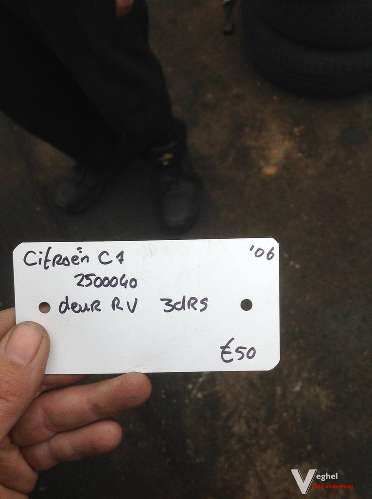 Citroen C1 2006 Wagennr 2500040  Portier Linksvoor of Rechts, Ophalen, Gebruikt, -, Deur