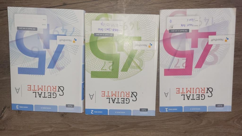 Getal & Ruimte A Havo deel 1, 2 en 3, Boeken, Ophalen of Verzenden, Gelezen, HAVO, Wiskunde A
