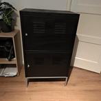 Zwarte metalen locker kast met 2 deuren, Ophalen of Verzenden, Gebruikt, Industrieel, Modern
