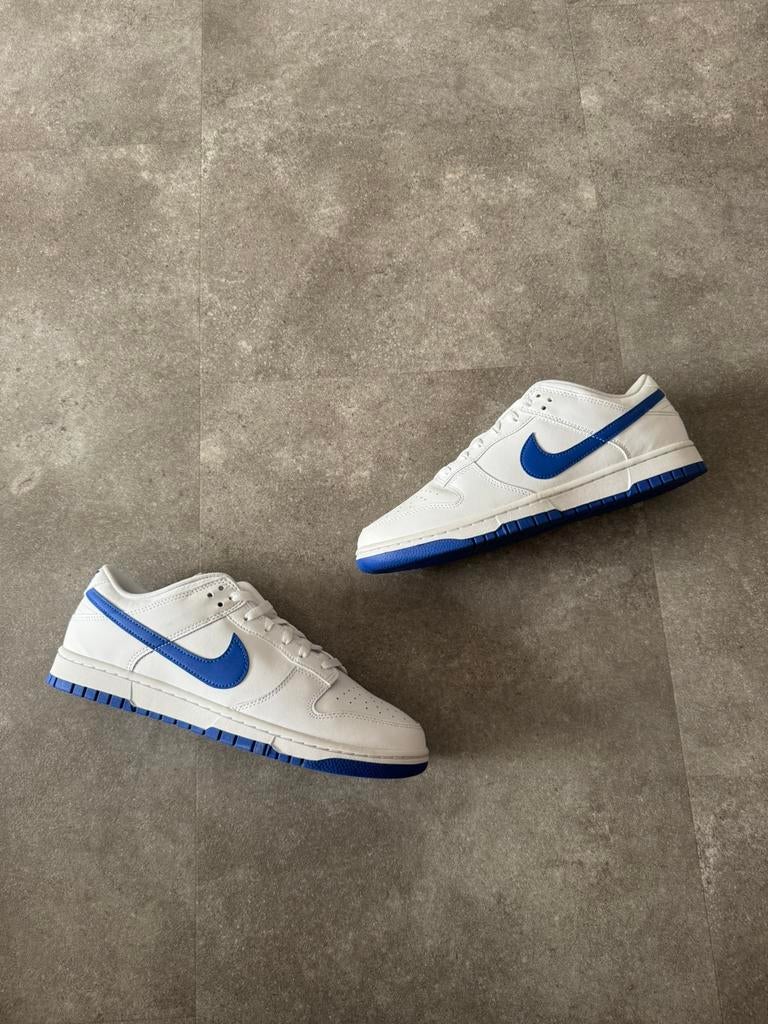Nike Dunk Low Retro White/Blue - 45 - Nieuw, Blauw, Nieuw, Ophalen of Verzenden, Sneakers of Gympen