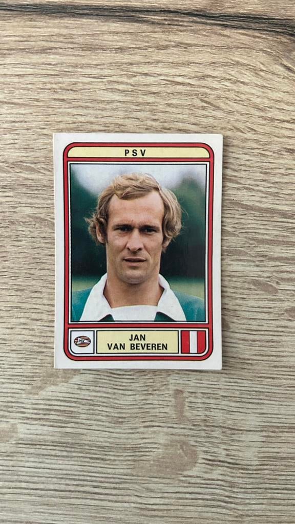 Panini Voetbal 80 plaatje Jan van Beveren PSV, Verzenden, Zo goed als nieuw, Sticker