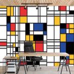 Fotobehang / Behang - Kunst - Piet Mondriaan Compositie, Blauw, Verzenden, Minder dan 10 m², Info@fotobehangkoning.nl