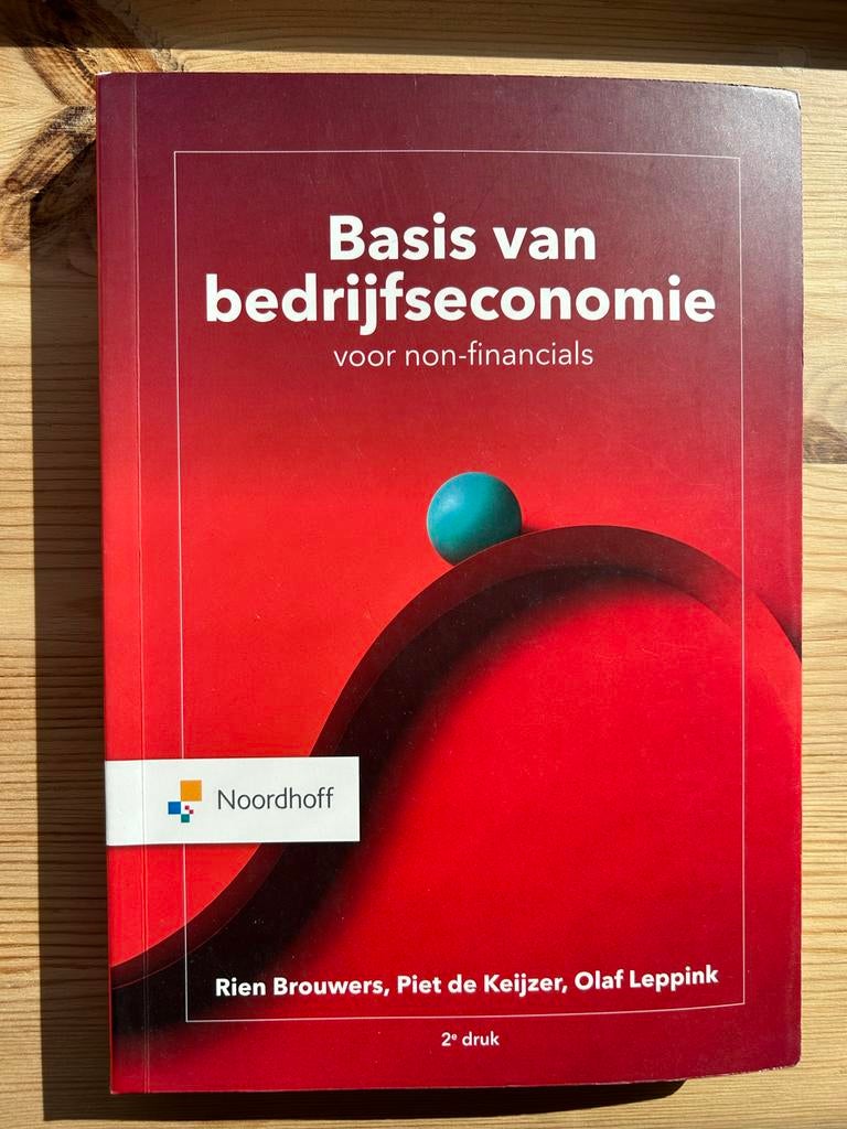 Basis van bedrijfseconomie voor non-financials, Ophalen of Verzenden, Gamma, Zo goed als nieuw, HBO