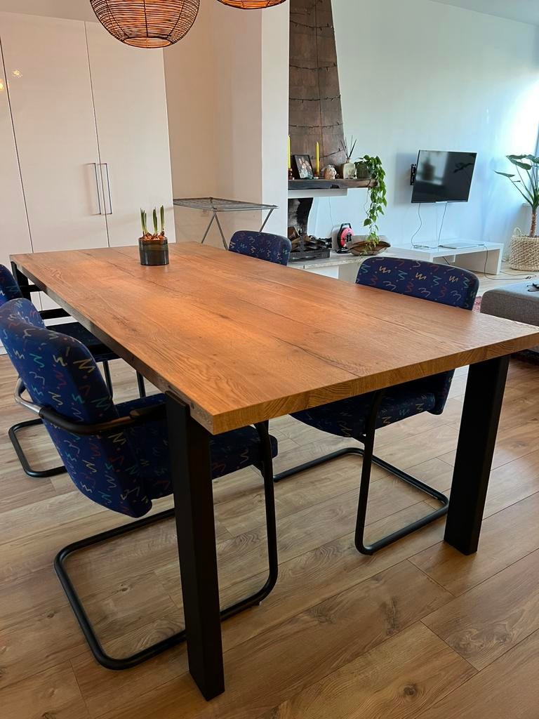 Eetkamertafel - 220x100 cm, Huis en Inrichting, Tafels | Eettafels, Ophalen, Overige materialen, 100 tot 150 cm, 200 cm of meer
