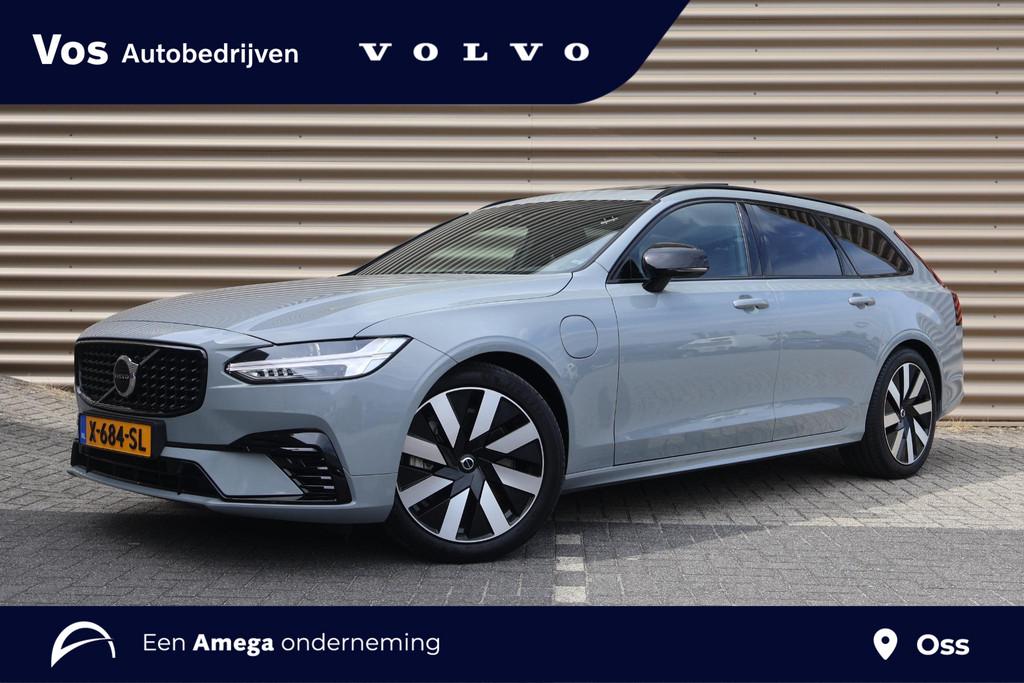 Volvo V90 T6 Recharge AWD Ultimate Dark | Luchtvering | Pano, 12 maanden, 4 cilinders, 129 €/maand, Zilver of Grijs