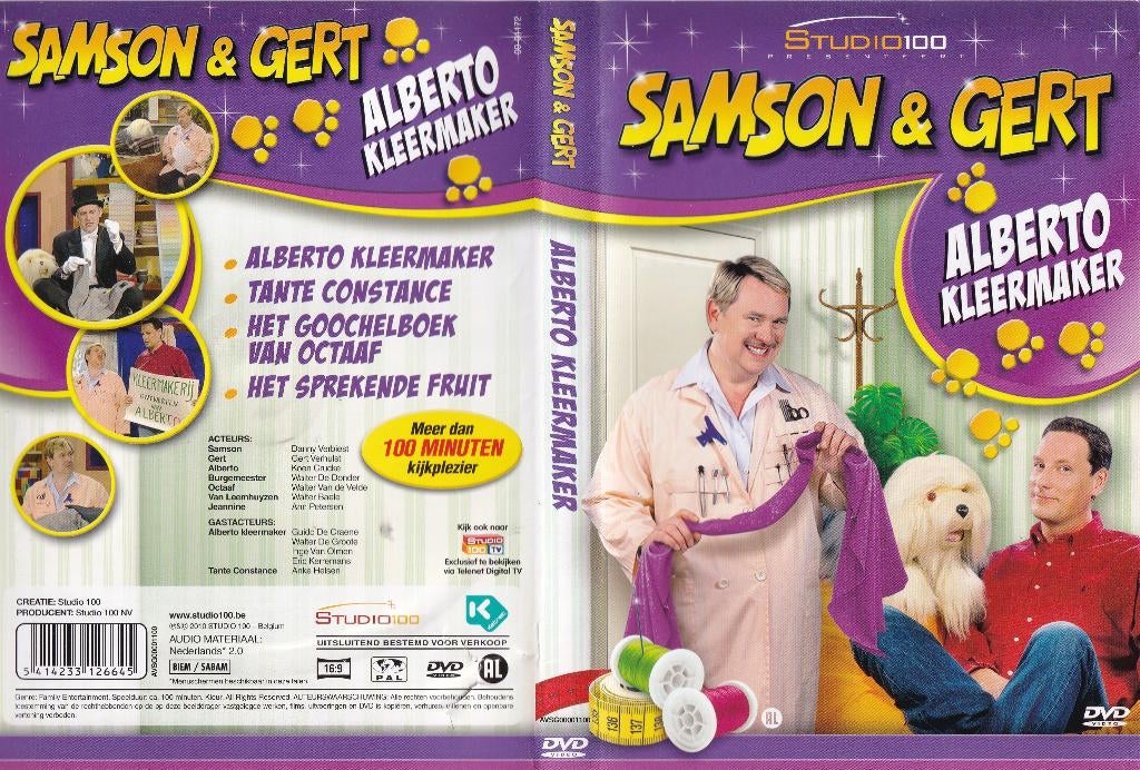 Samson en Gert - Alberto kleermaker dvd, Cd's en Dvd's, Dvd's | Kinderen en Jeugd, Gebruikt, Alle leeftijden, Ophalen of Verzenden