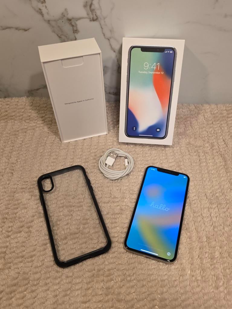 iPhone X 64GB Silver compleet in doos nette staat, Telecommunicatie, Mobiele telefoons | Apple iPhone, Ophalen of Verzenden, 64 GB