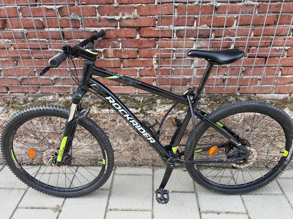 Rockrider ST 530 Mountainbike - Zwart/Groen, Fietsen en Brommers, Fietsen | Mountainbikes en ATB, Gebruikt, Hardtail, Heren, 49 tot 53 cm