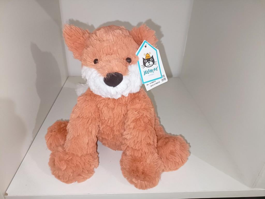 Jellycat vos knuffel/Fuddlewuddle Fox, Ophalen of Verzenden, Zo goed als nieuw, Overige typen
