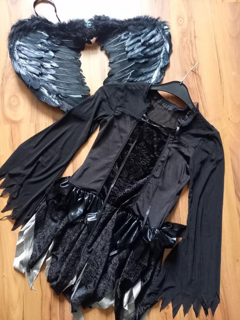 Mooi jurkje met vleugels voor bv carnaval  / halloween, Kleding | Dames, Carnavalskleding en Feestkleding, Ophalen of Verzenden