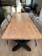 Eettafel en salontafel set - Lamulux Mango met metalen poten, Huis en Inrichting, Tafels | Salontafels, Ophalen, 100 tot 150 cm