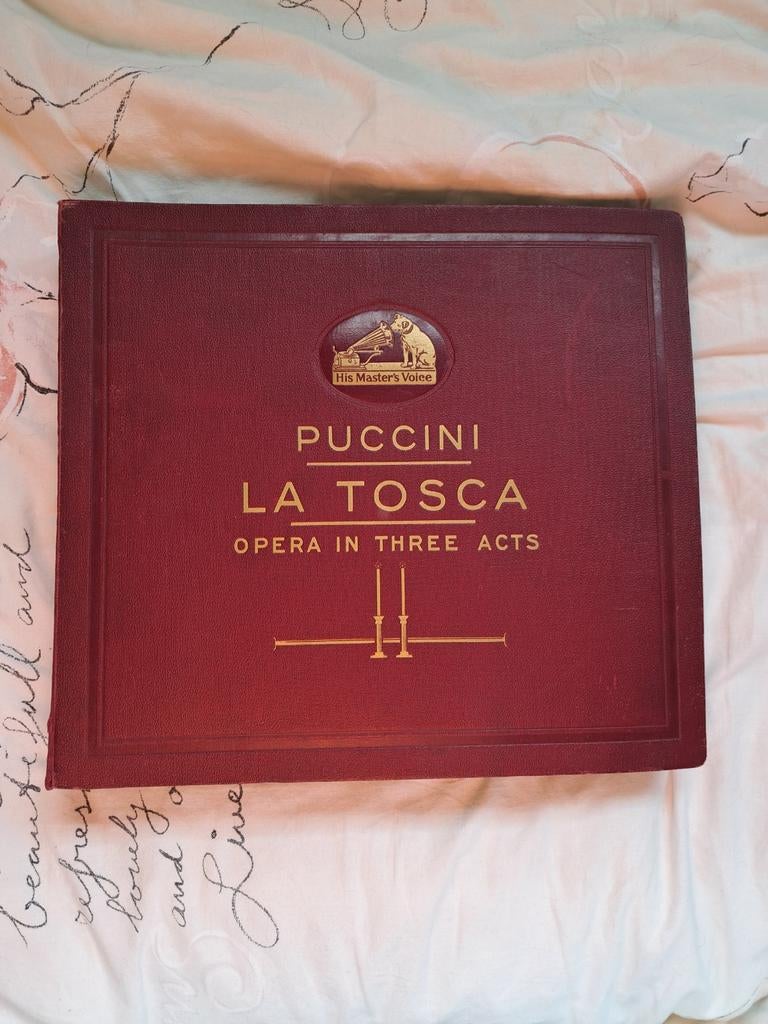 Puccini La Tosca opera op 14 platen, Cd's en Dvd's, Ophalen, Zo goed als nieuw, Romantiek, Boxset