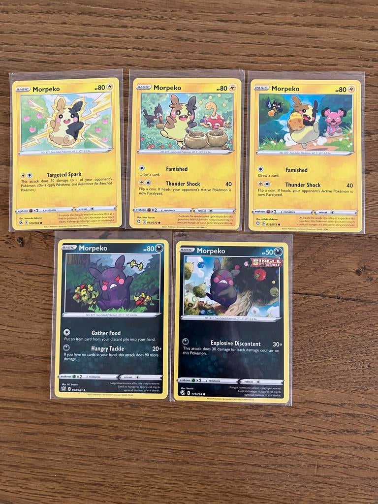 Morpeko Kaarten Set - Unieke Pokémon mini collectie!, Ophalen of Verzenden, Zo goed als nieuw, Meerdere kaarten