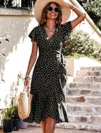 Zomerse jurk zwart/wit, Kleding | Dames, Jurken, Maat 38/40 (M), Zwart, Nieuw, Ophalen of Verzenden