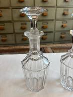Antieke kristallen karaffen met stoppen, ca. 1870–1900, Antiek en Kunst, Antiek | Glas en Kristal, Ophalen of Verzenden