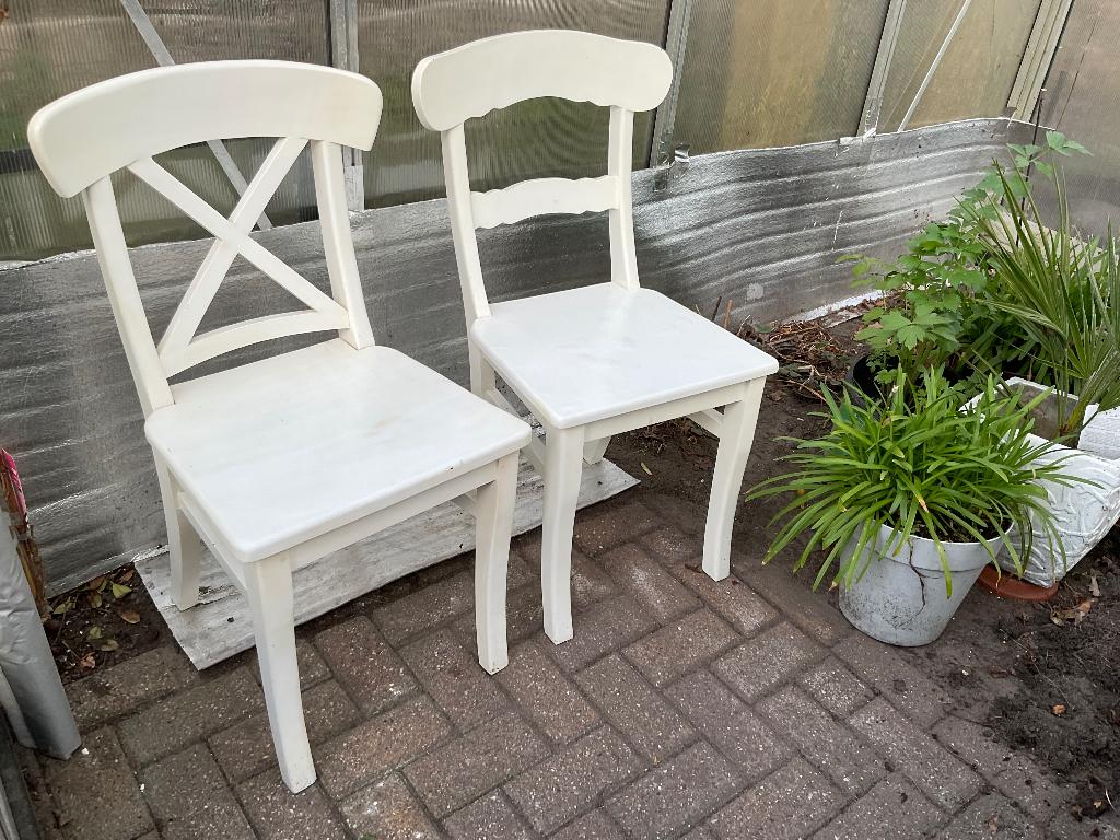 Stoelen, Huis en Inrichting, Skandinafisch, Gebruikt, Twee, Wit