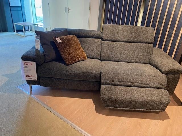 Relaxbank, Ophalen, 100 tot 125 cm, Rechte bank, Stof