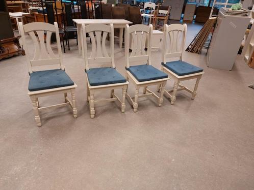 4 keuken , eettafelstoelen (500462), Huis en Inrichting, Stoelen, Gebruikt, Wit, Ophalen