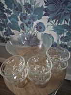 Prachtige 8-delige punch bowlset, met ingegrafeerd fruit, Antiek en Kunst, Ophalen of Verzenden