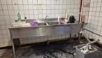 RVS spoeltafel, dubbele spoeltafel, Zakelijke goederen, Horeca | Keukenapparatuur, Ophalen, Gebruikt